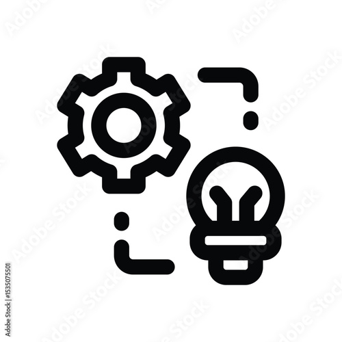 implementation line icon. Clean and minimalist vector icon for websites, mobile apps, presentations, and logos. Fully scalable and customizable for any project.
