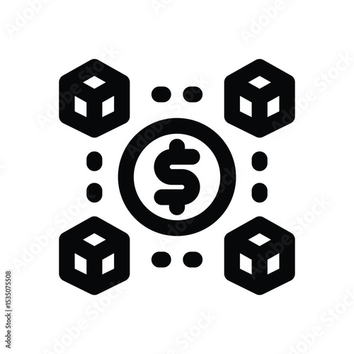 blockchain line icon. Clean and minimalist vector icon for websites, mobile apps, presentations, and logos. Fully scalable and customizable for any project.