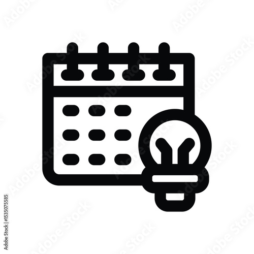 schedule line icon. Clean and minimalist vector icon for websites, mobile apps, presentations, and logos. Fully scalable and customizable for any project.