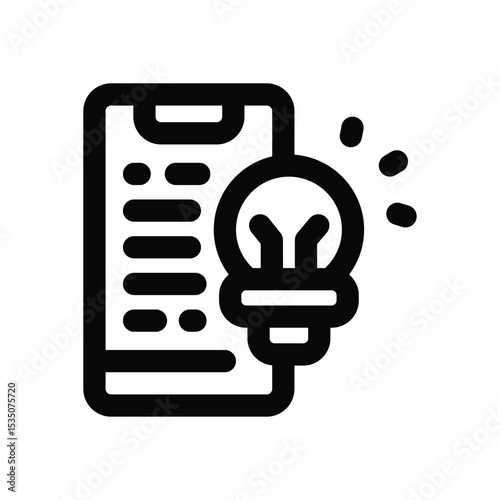 smartphone line icon. Clean and minimalist vector icon for websites, mobile apps, presentations, and logos. Fully scalable and customizable for any project.