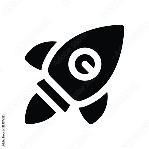 startup glyph icon. Strong and solid vector icon for websites, mobile interfaces, presentations, and visual branding. High quality and easy to edit.