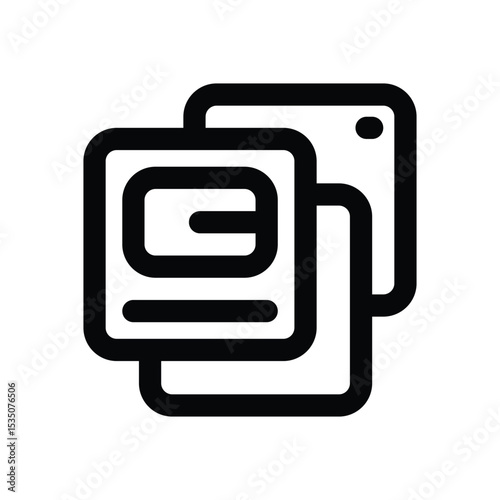 slide show line icon. Clean and minimalist vector icon for websites, mobile apps, presentations, and logos. Fully scalable and customizable for any project.