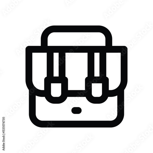 briefcase line icon. Clean and minimalist vector icon for websites, mobile apps, presentations, and logos. Fully scalable and customizable for any project.