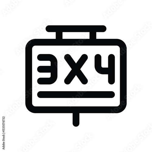 math line icon. Clean and minimalist vector icon for websites, mobile apps, presentations, and logos. Fully scalable and customizable for any project.