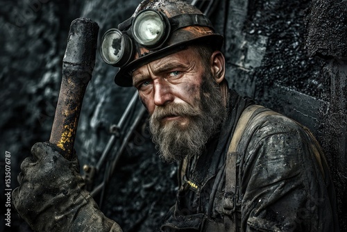 Miner extracts coal, which is supplied by miners