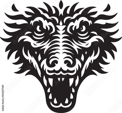 A Powerful Alligator Head A Powerful Vector Design