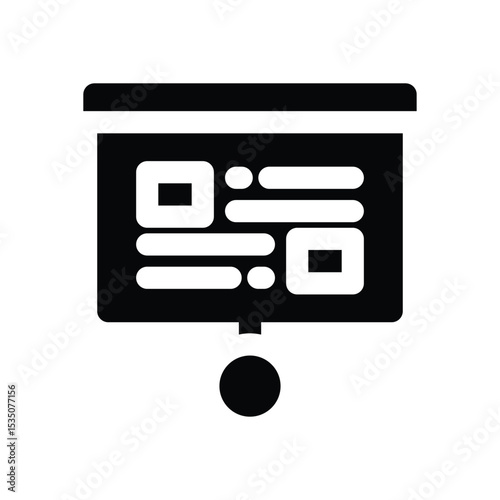 introduction glyph icon. Strong and solid vector icon for websites, mobile interfaces, presentations, and visual branding. High quality and easy to edit.