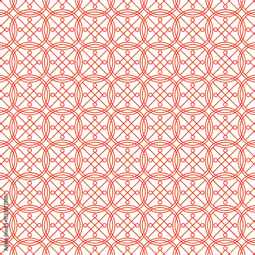 Asian Red Pattern Oriental