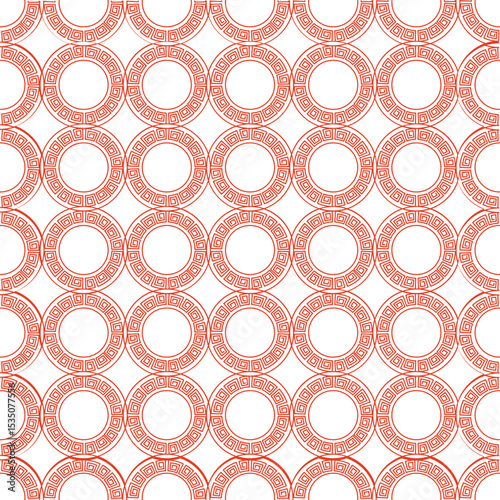 Asian Red Pattern Oriental