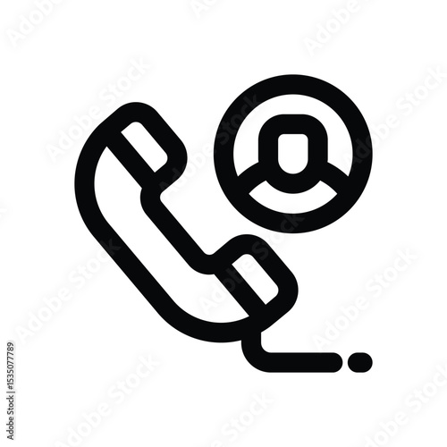 contact line icon. Clean and minimalist vector icon for websites, mobile apps, presentations, and logos. Fully scalable and customizable for any project.