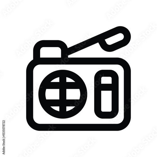 radio line icon. Clean and minimalist vector icon for websites, mobile apps, presentations, and logos. Fully scalable and customizable for any project.
