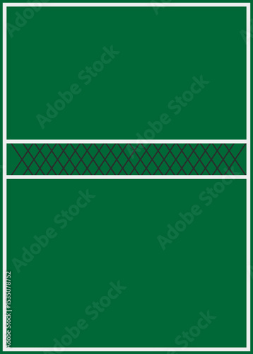 테니스 코트 일러스트 / Tennis Court Illustration