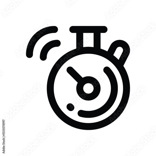 timer line icon. Clean and minimalist vector icon for websites, mobile apps, presentations, and logos. Fully scalable and customizable for any project.