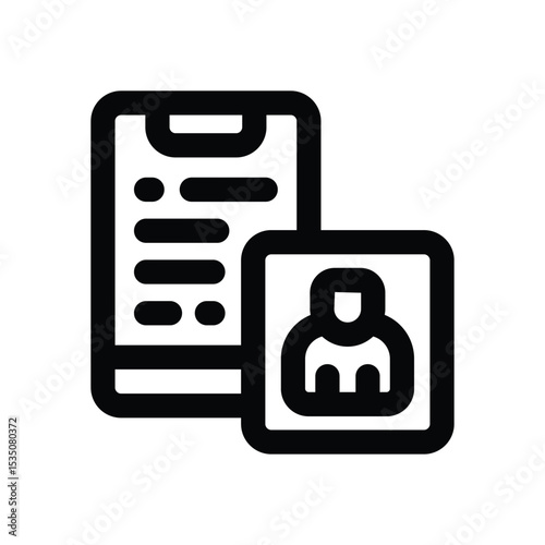 online resume line icon. Clean and minimalist vector icon for websites, mobile apps, presentations, and logos. Fully scalable and customizable for any project.