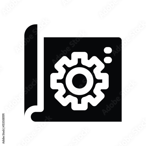 project glyph icon. Strong and solid vector icon for websites, mobile interfaces, presentations, and visual branding. High quality and easy to edit.