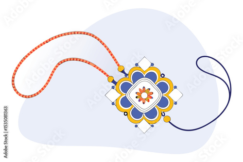 Intricate decorative rakhi design for raksha bandhan indian festival celebration