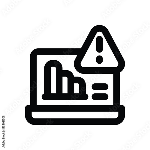 risk line icon. Clean and minimalist vector icon for websites, mobile apps, presentations, and logos. Fully scalable and customizable for any project.