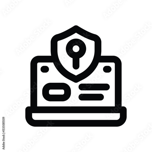 protection line icon. Clean and minimalist vector icon for websites, mobile apps, presentations, and logos. Fully scalable and customizable for any project.