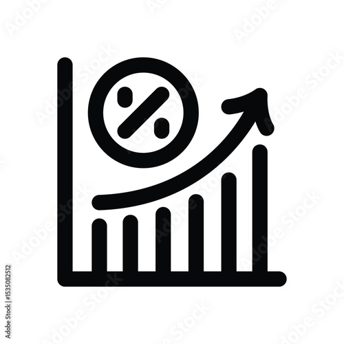 increase line icon. Clean and minimalist vector icon for websites, mobile apps, presentations, and logos. Fully scalable and customizable for any project.