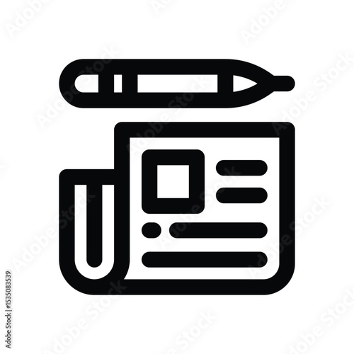 journal line icon. Clean and minimalist vector icon for websites, mobile apps, presentations, and logos. Fully scalable and customizable for any project.