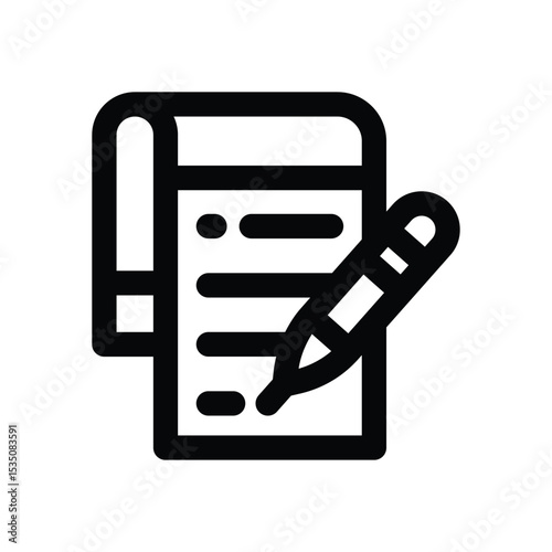 writing line icon. Clean and minimalist vector icon for websites, mobile apps, presentations, and logos. Fully scalable and customizable for any project.