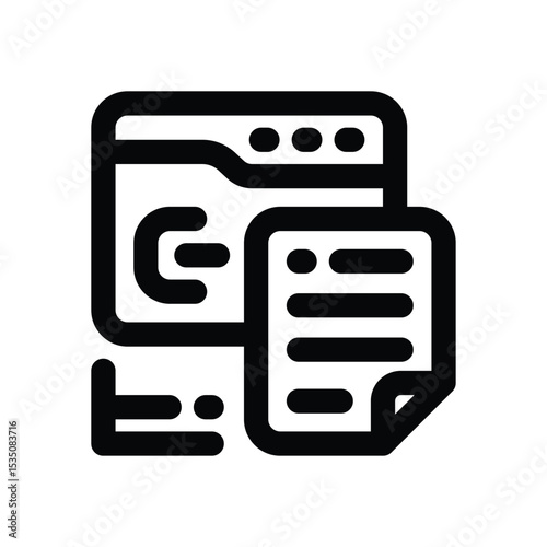 description line icon. Clean and minimalist vector icon for websites, mobile apps, presentations, and logos. Fully scalable and customizable for any project.