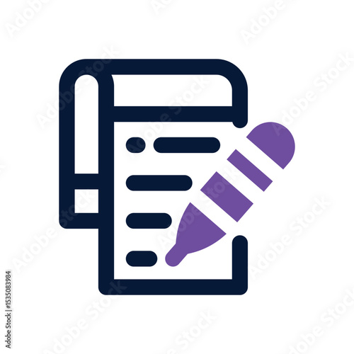 writing duotone icon. Sleek and modern vector icon for websites, mobile apps, marketing materials, and corporate design. Fully scalable and ready to use.