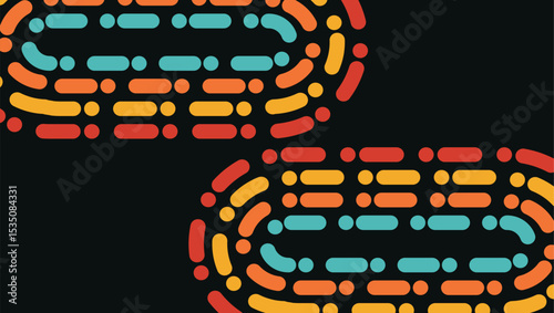 Abstract geometric retro background with diagonal lines and shapes. Vector illustration