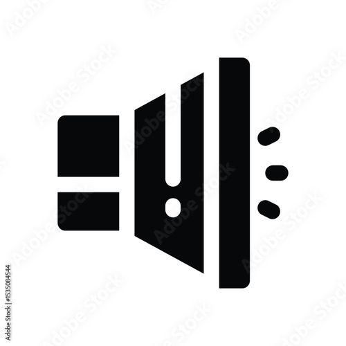 sound glyph icon. Strong and solid vector icon for websites, mobile interfaces, presentations, and visual branding. High quality and easy to edit.