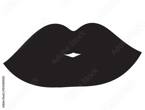 WOMAN LIPS SILHOUETTE 