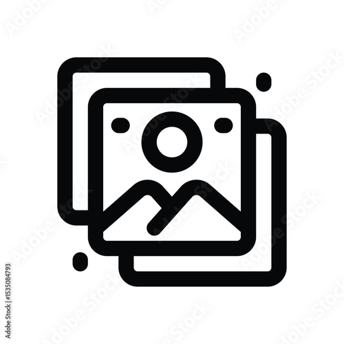 picture line icon. Clean and minimalist vector icon for websites, mobile apps, presentations, and logos. Fully scalable and customizable for any project.