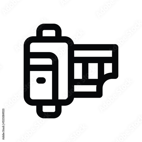 camera roll line icon. Clean and minimalist vector icon for websites, mobile apps, presentations, and logos. Fully scalable and customizable for any project.