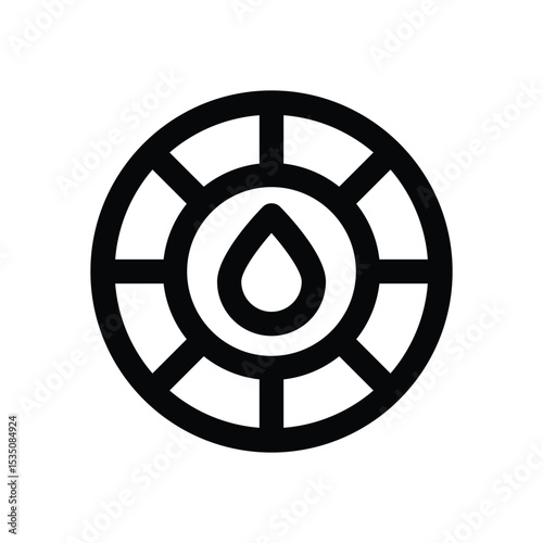 color wheel line icon. Clean and minimalist vector icon for websites, mobile apps, presentations, and logos. Fully scalable and customizable for any project.