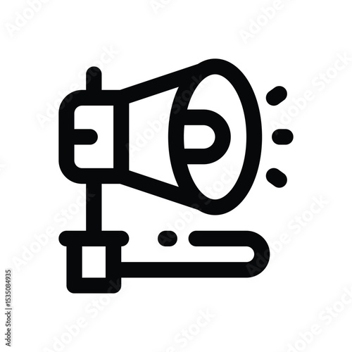 spotlight line icon. Clean and minimalist vector icon for websites, mobile apps, presentations, and logos. Fully scalable and customizable for any project.