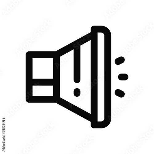sound line icon. Clean and minimalist vector icon for websites, mobile apps, presentations, and logos. Fully scalable and customizable for any project.