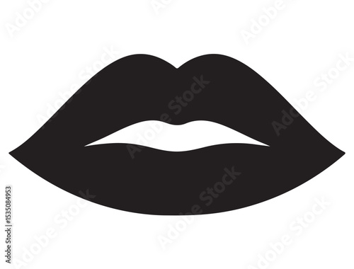 WOMAN LIPS SILHOUETTE 