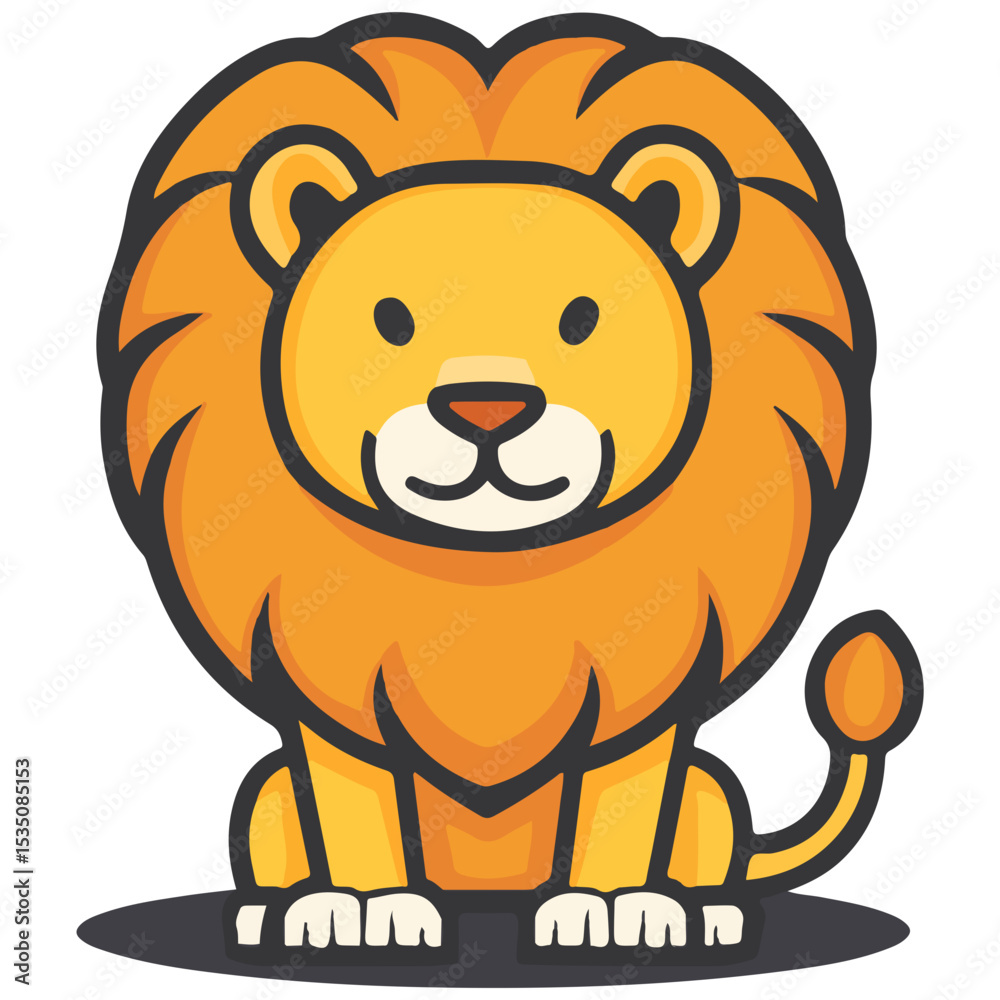 Obraz premium lion, animal, vector, transparent background, creature, panthera leo, mammal, wildlife, feline, predator, icon, beast, symbol, king, isolated, carnivore, wild, big, nature, safari, zoo