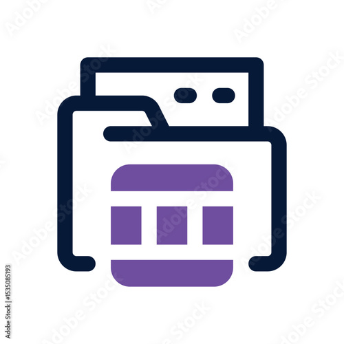 folder duotone icon. Sleek and modern vector icon for websites, mobile apps, marketing materials, and corporate design. Fully scalable and ready to use.