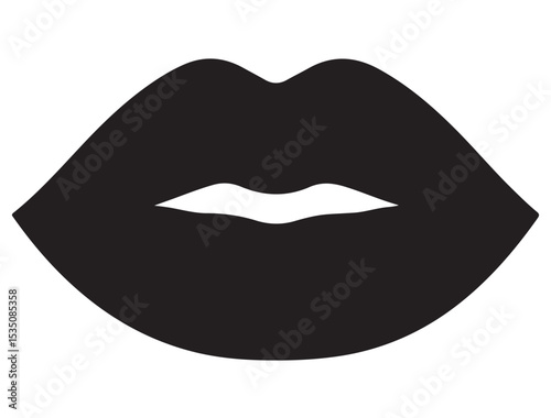 WOMAN LIPS SILHOUETTE 