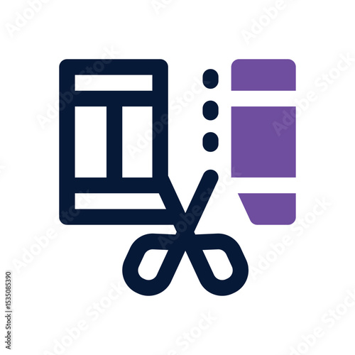video cutting duotone icon. Sleek and modern vector icon for websites, mobile apps, marketing materials, and corporate design. Fully scalable and ready to use.