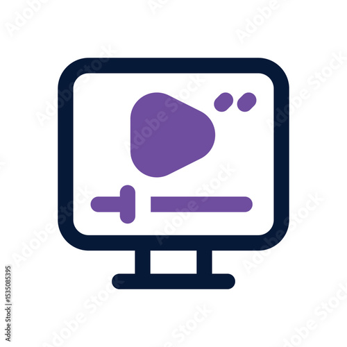 video editing duotone icon. Sleek and modern vector icon for websites, mobile apps, marketing materials, and corporate design. Fully scalable and ready to use.
