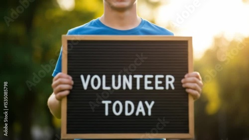 Smiling youth advocates volunteering outdoors