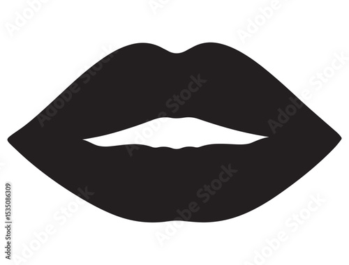 WOMAN LIPS SILHOUETTE 