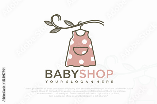 kids store clothing logo design . vector illustration