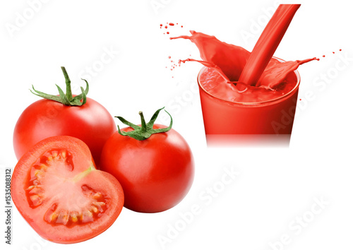 fresh tomato and tomato juice