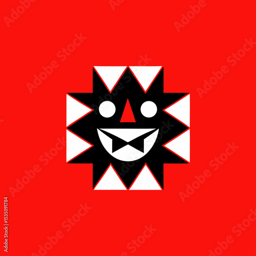 A vector illustration of a smiling face