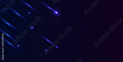 Abstract dark blue modern futuristic science technology with  hi tech digital lines