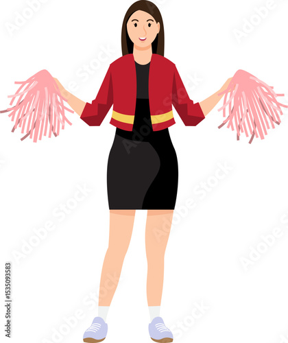 woman cartoon Asian character modern style avatar
