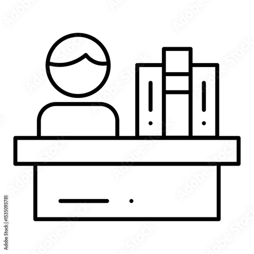 Librarian line icon