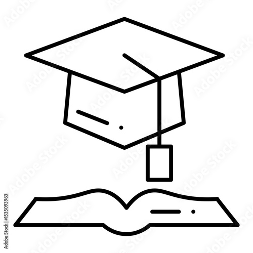 Graduation Cap  line icon